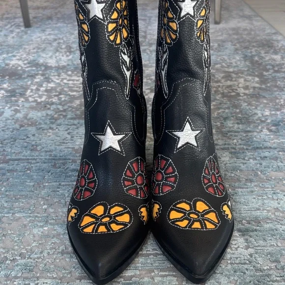 Dolce Vita Western Boot Black Multi Leather Lassie Size 7.5  NWT - Picture 9 of 14